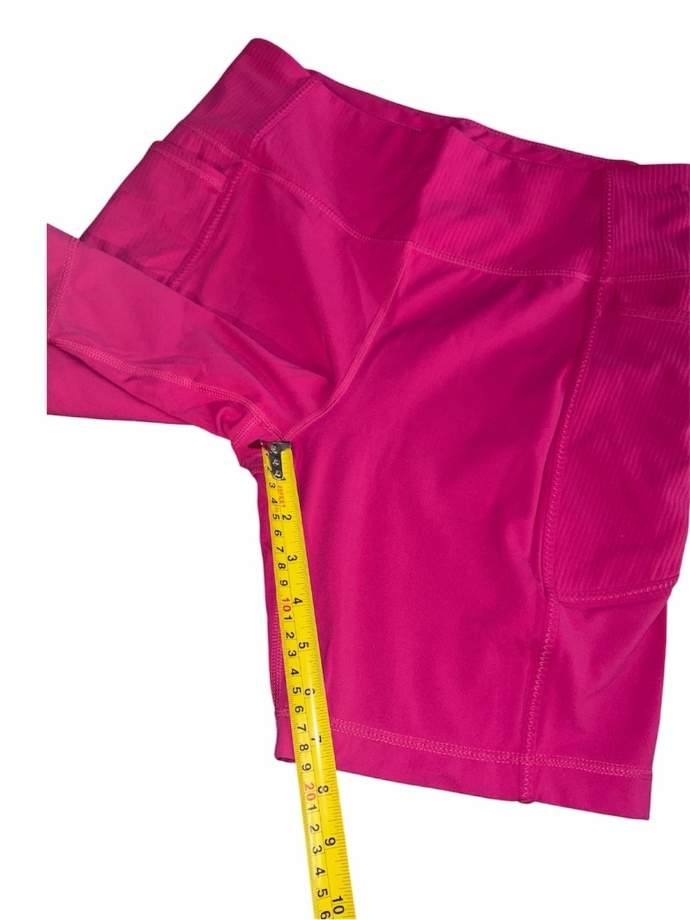MONDETTA Women’s Pink High-Waisted Bike Shorts with Compression. - Picture 9 of 11